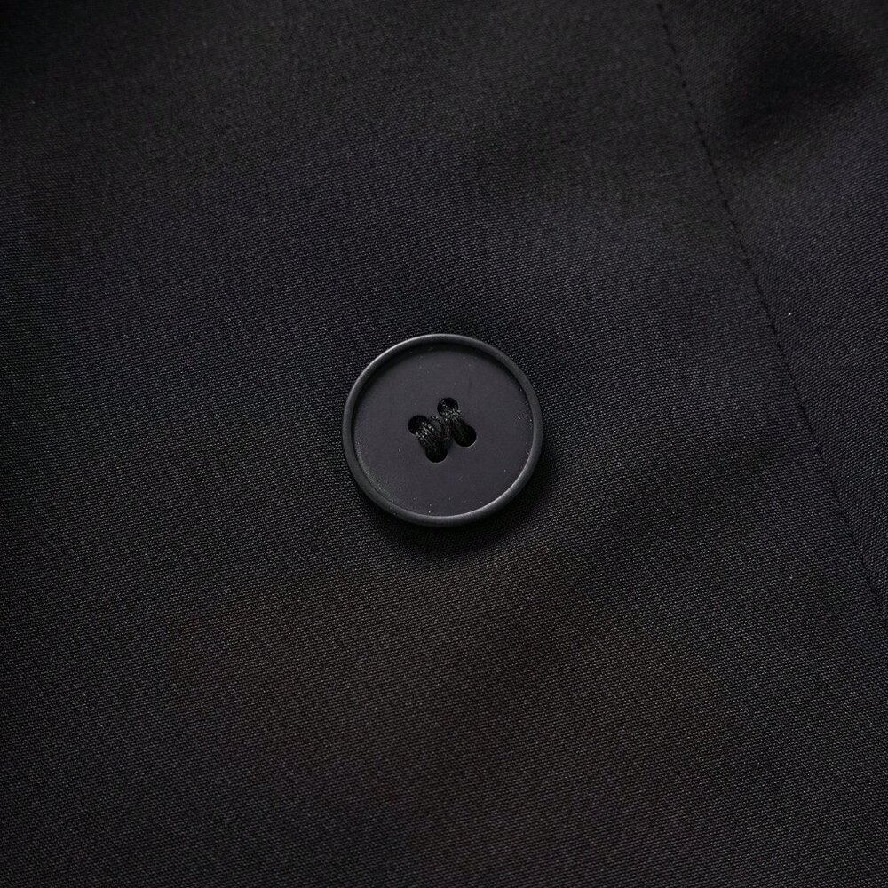 Black Elegant Women's Casual Long Button Coat For Summer - Picture 7 of 7
